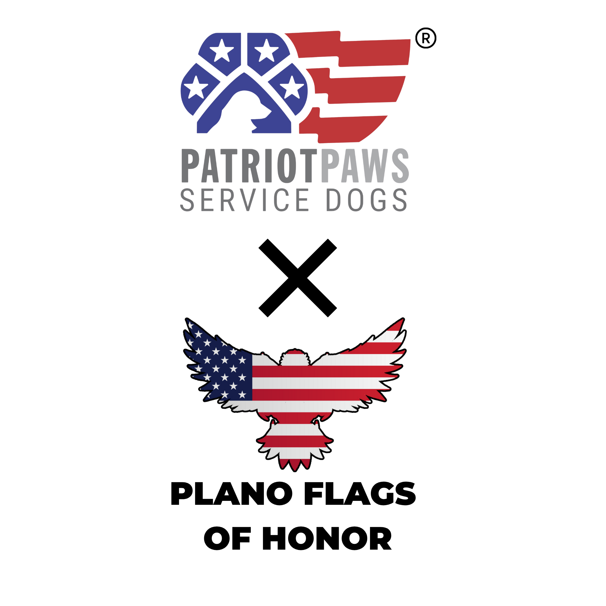 Patriot Paws Service Dogs x Plano Flags of Honor Legacy and Liberty Tee - logo